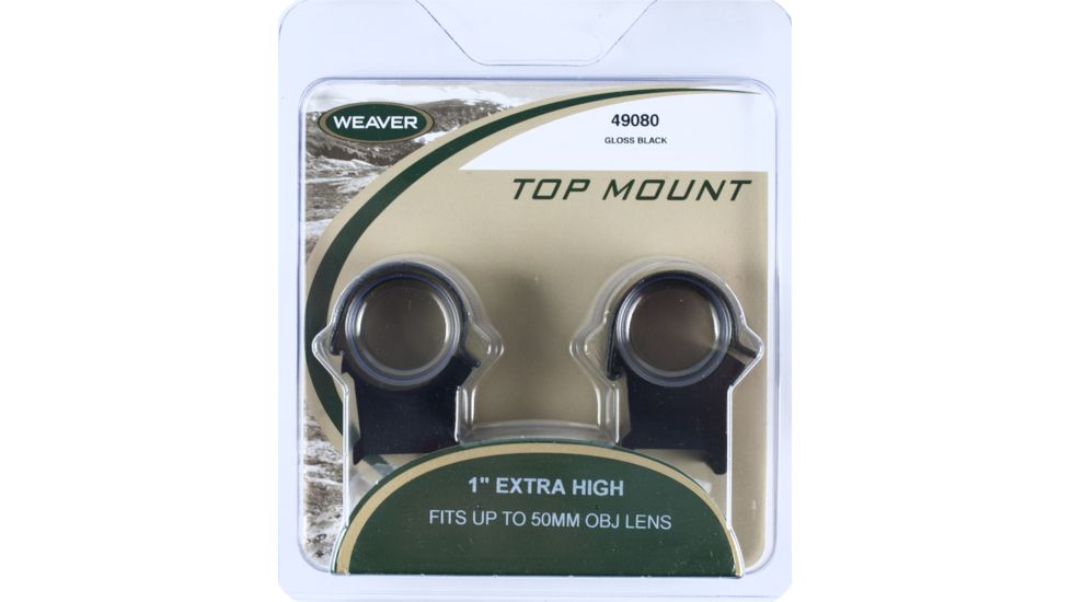 Weaver Detachable Top Mount Rifle Scope Rings, Matte Black, X-High 49080