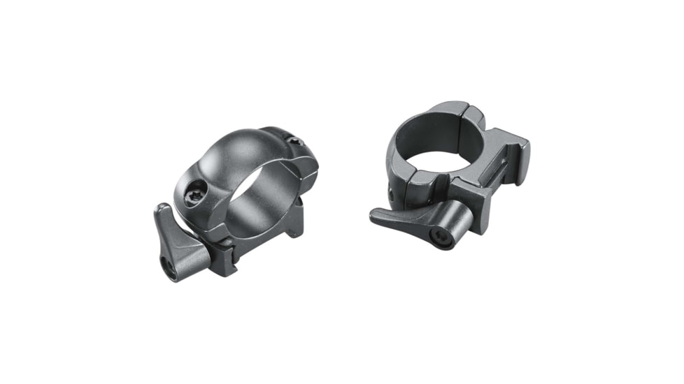 Weaver Lever-Lok Rifle Scope Rings, 1 in Tube, Medium, Matte, Black, 49325