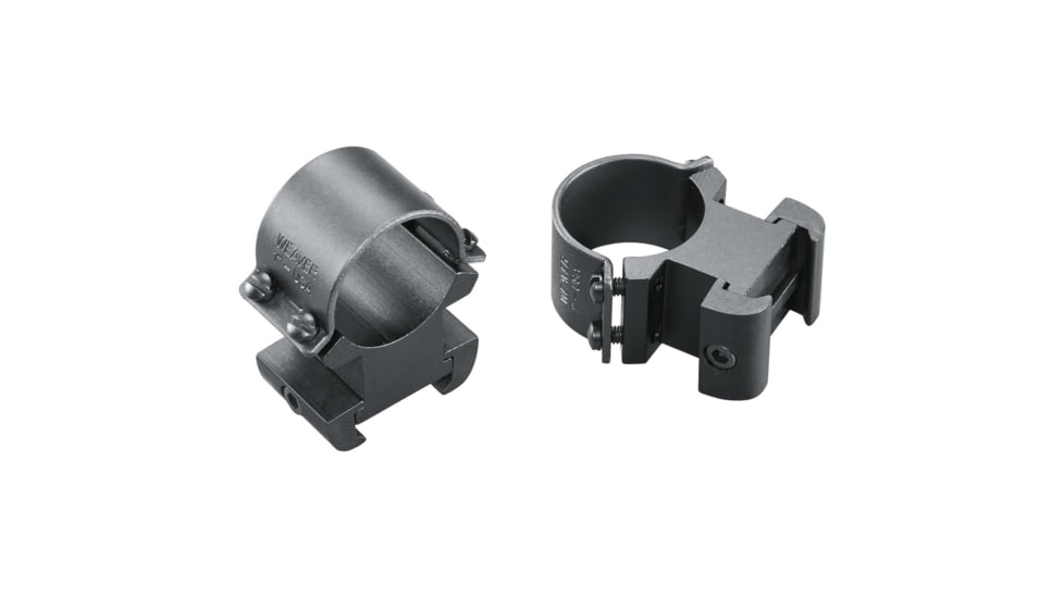 Weaver Sure Grip Windage Adjustable Rings - 1in, Extra High, Matte Black 49145