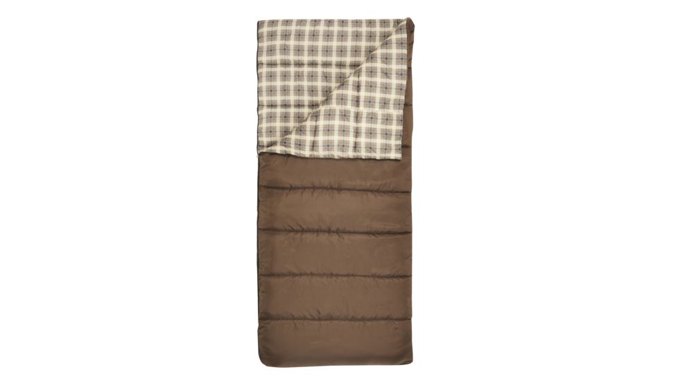 Wenzel Skyline 40 Degree Sleeping Bag, Brown,  Brown Plaid, 75In X 33In, 74927617