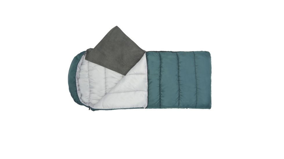 Wenzel Vagabond 20 Degree Sleeping Bag, Dark Green, Gray, 84In X 33In, 74927717