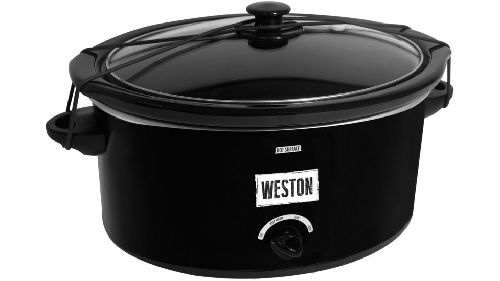 Weston Products Slow Cooker, 8 Qt with Lid Latch Strap, Black, 03-2200-W