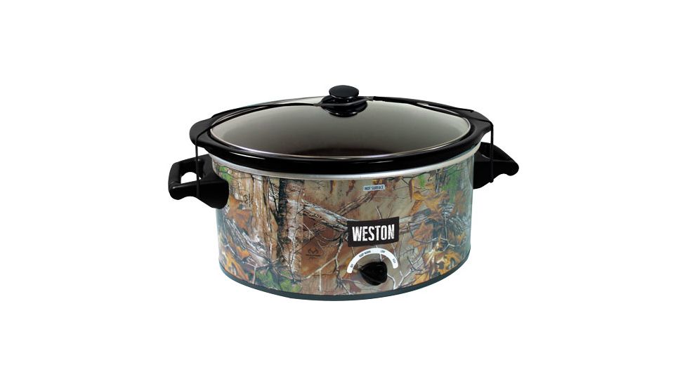 Weston Products Slow Cooker, 8 Qt with Lid Latch Strap, Realtree, 03-2200-RT