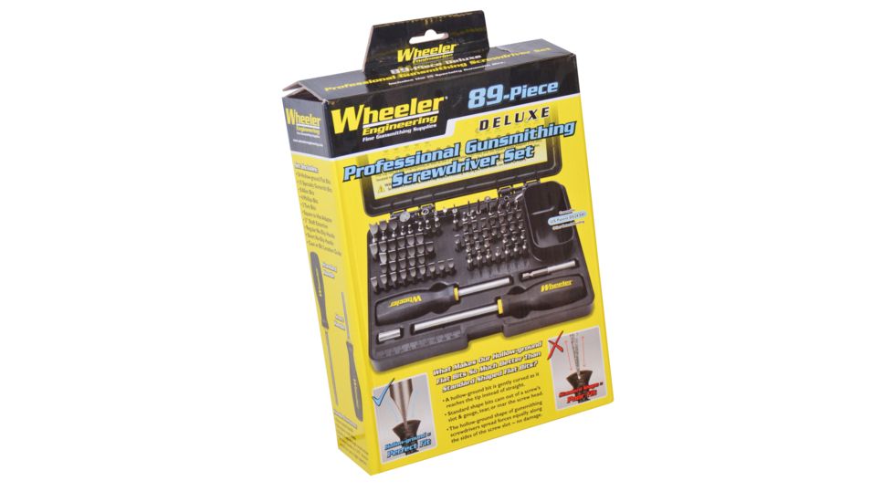 Wheeler Engineering 89-Piece Professional Gunsmithing Screwdriver Set, Black/Yellow, 562194