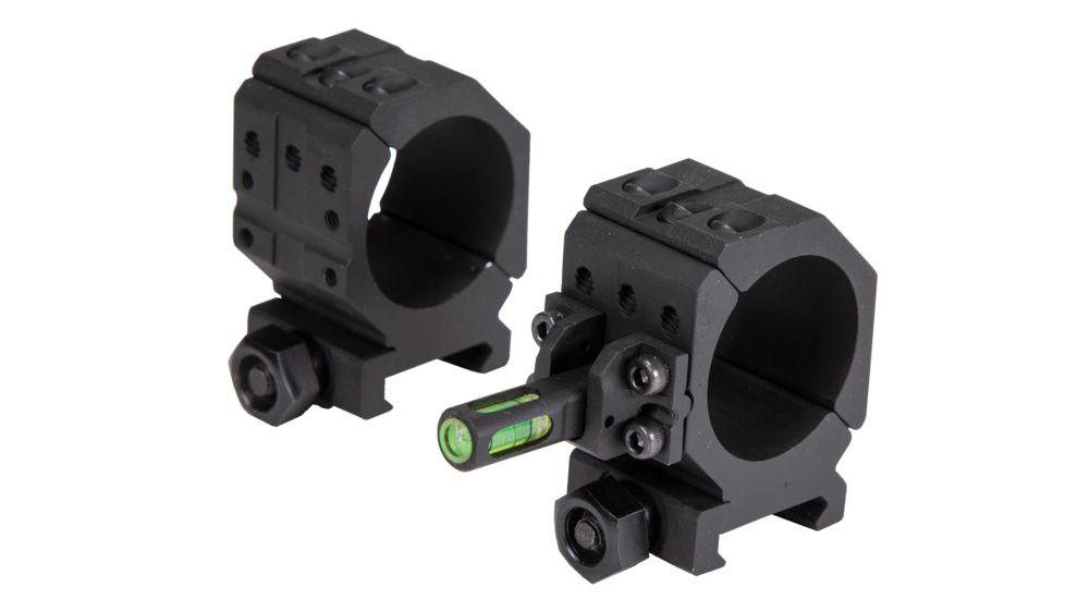 Wheeler Engineering Picatinny Rail Scope Rings, 1in, High, Black, 1099903