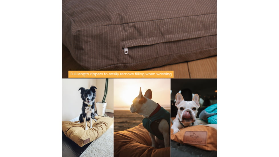 White Duck Dog Bed, Brown, 36inx27inx4in, FBA-PBB-3422