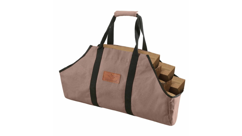 White Duck Firewood Log Carriers, Boat Shape, Brown, 26inx17inx9in, FBA-CLB-3418