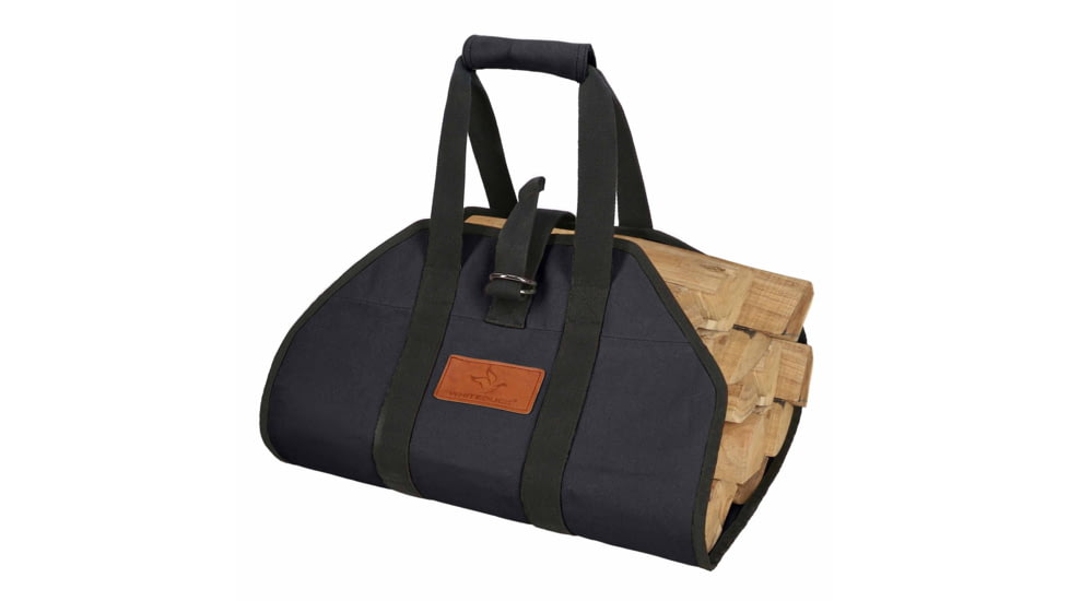 White Duck Firewood Log Carriers, Diamond Shape, Black, 38in x 18in, FBA-CLD-3415