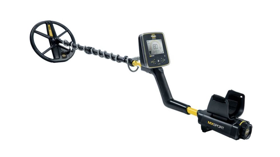 White's Electronics MXSport Metal Detector, Six Adjustable Hunt Programs / 10 in DD Waterproof Search Coil, Adjustable 46 in - 53 in 800-0347