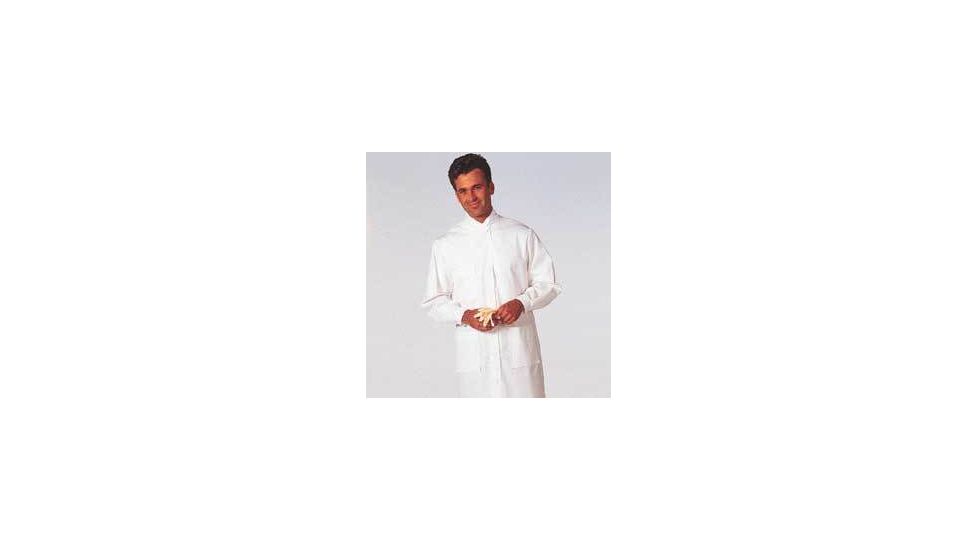 White Swan Unisex MetaGuard Lab Coats, White Swan/Meta 1165-311-S Knit Cuffs And Open Neck