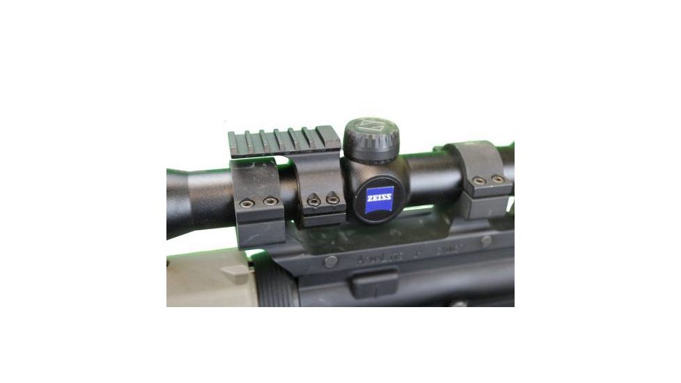 Wicked Hunting Lights 1in &amp; 30mm Picatinny Scope Tube Mount, Black, W2033