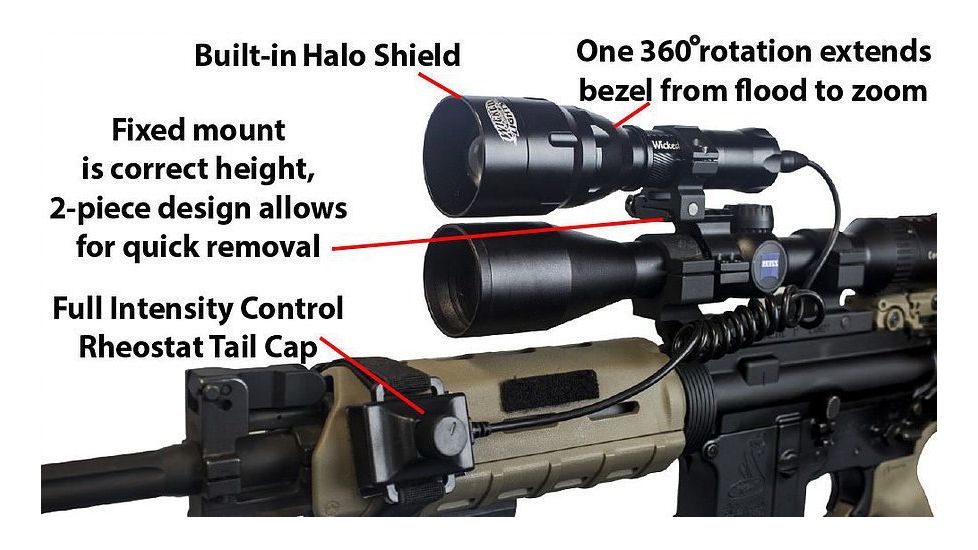 Wicked Hunting Lights A48iC Night Hunting Light Kit, Red, W2006