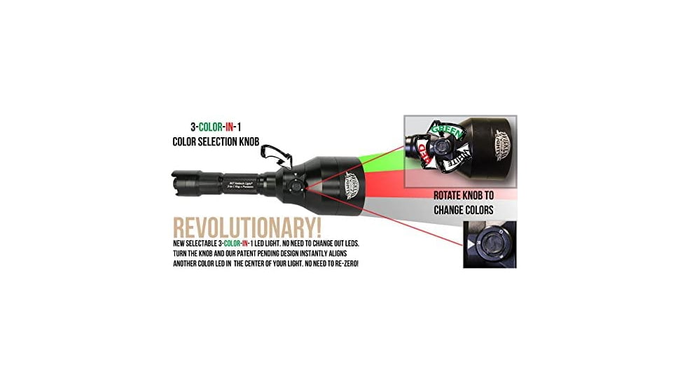 Wicked Hunting Lights A67iC 3-Color-In-1 Scan Plus Kit, Green/Red/White, W2020