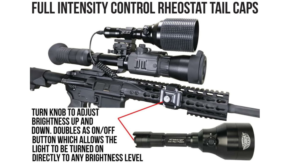 Wicked Hunting Lights A67iR 3-LED-In-1 Night Hunting Light Kit, 850nm Infrared, 940nm Infrared, Red, W2056