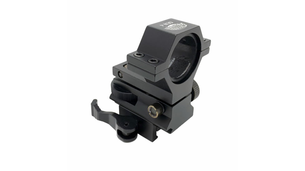 Wicked Hunting Lights GEN4 Quick Detach Adjustable Light Mount &amp; 1in&amp;30mm Picatinny Scope Mount Combo Kit, Black, W2091