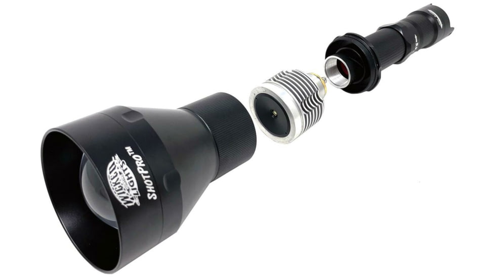 Wicked Hunting Lights ShotPro Ultra-Max LED Extreme Range Night Hunting Light Kit, 850nm Infrared, W2095