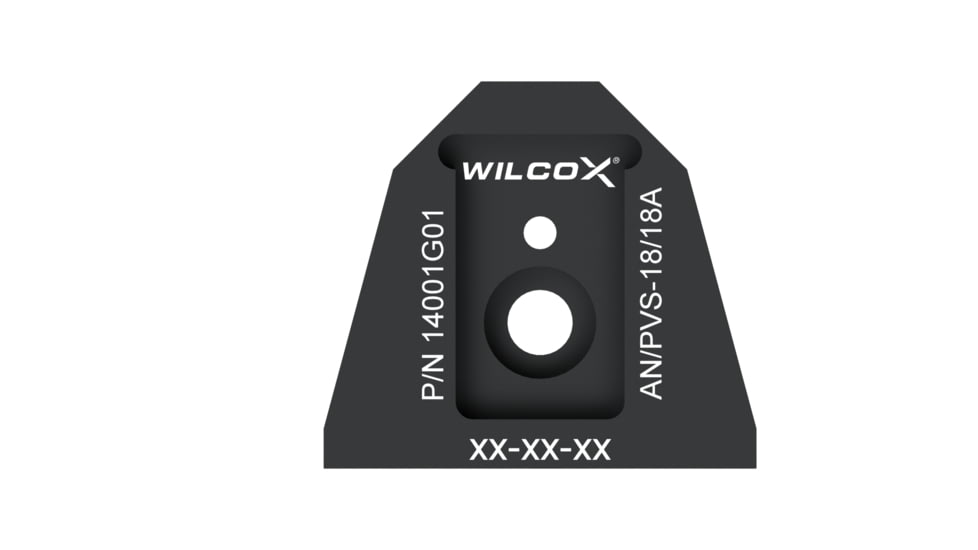 Wilcox NVG Interface Shoe Adapter, for AN/PVS 18/18A, Black, 14001G01