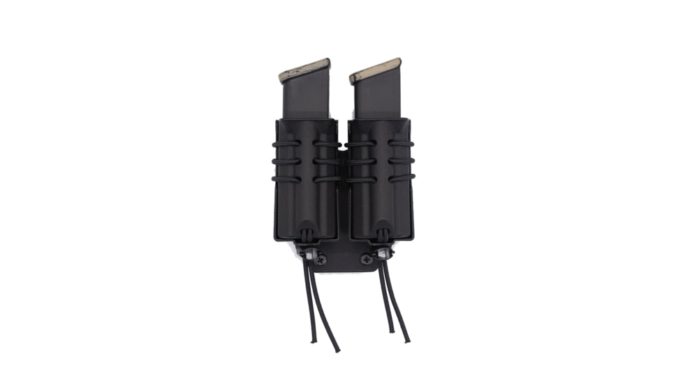 Wilder Tactical Evolution Universal Extended Double Pistol Magazine Pouch MOLLE Mount, UAB Molle Clip, Black, EVOEXDUPBKM