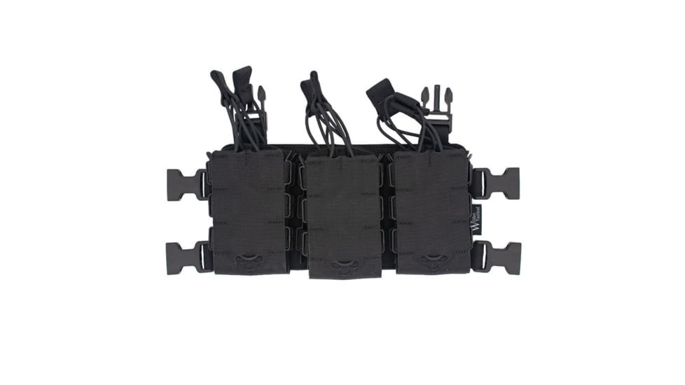 Wilder Tactical Hitman Gear Lightweight Six Pack Rifle Placard V1, Black, Adjustable, HMGCR03BK