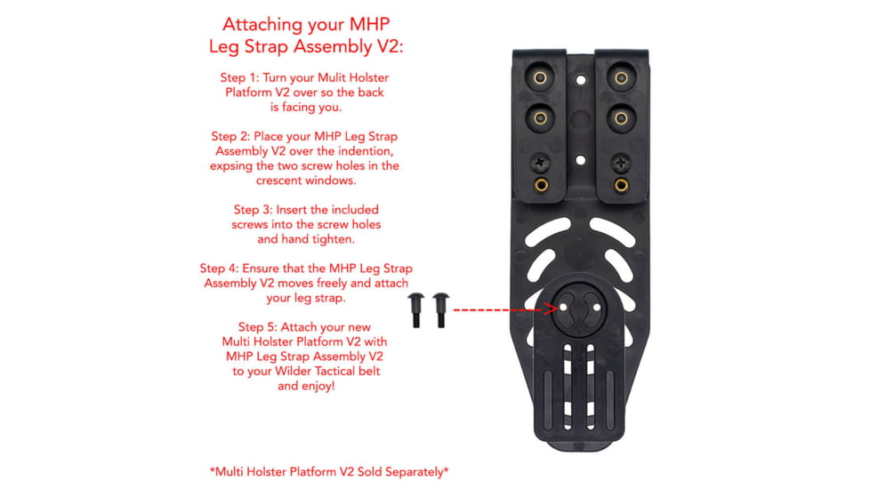 Wilder Tactical MHP Leg Strap Assembly w/ 1in Web Leg Strap, Cobra FM Buckle, Right Hand, Black, MHPLSABK1FM
