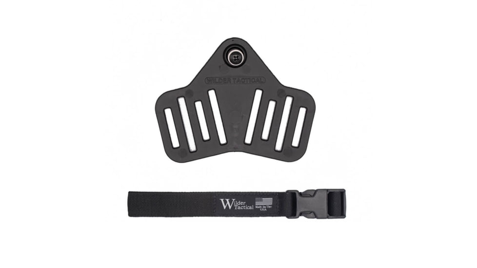 Wilder Tactical MHP Leg Strap Assembly w/ 1.5in Elastic Leg Strap, Cobra FM Buckle, Right Hand, Black, MHPLSABK150P