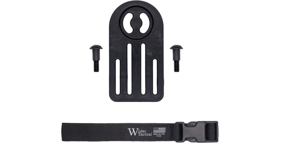 Wilder Tactical MHP Leg Strap Assembly w/ 1in Web Leg Strap, Plastic Buckle, Left Hand, Black, MHPLSABK1P-LH
