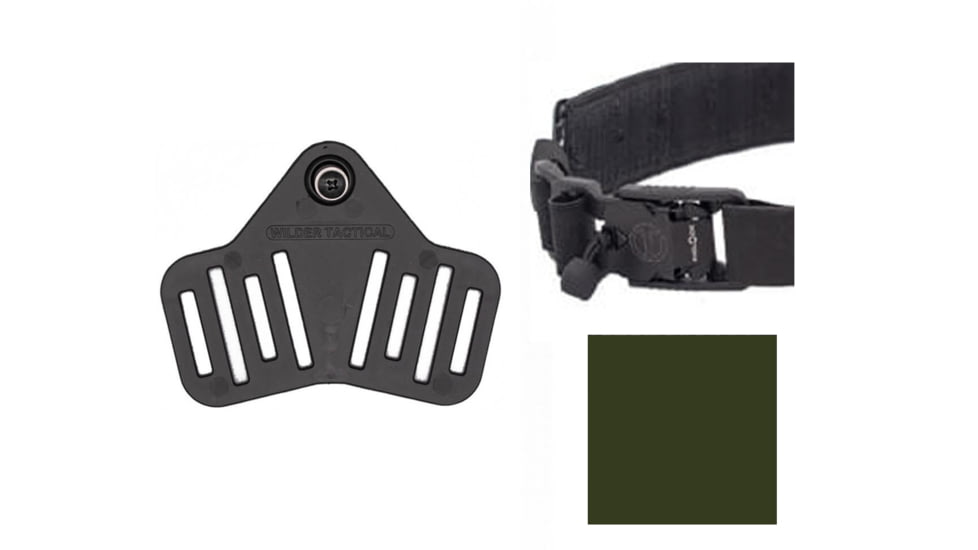 Wilder Tactical MHP Leg Strap Assembly w/ 1in Web Leg Strap, V Buckle, Right Hand, Ranger Green, MHPLSARG1V