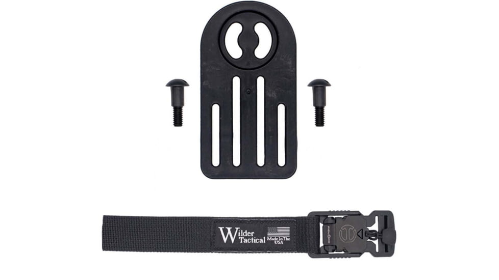 Wilder Tactical MHP Leg Strap Assembly w/ 1in Web Leg Strap, V Buckle, Right Hand, Black, MHPLSABK1V