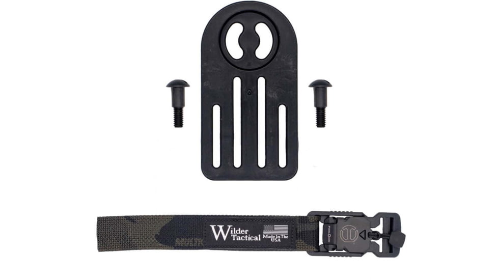 Wilder Tactical MHP Leg Strap Assembly w/ 1in Web Leg Strap, V Buckle, Right Hand, Multicam Black, MHPLSAMCB1V