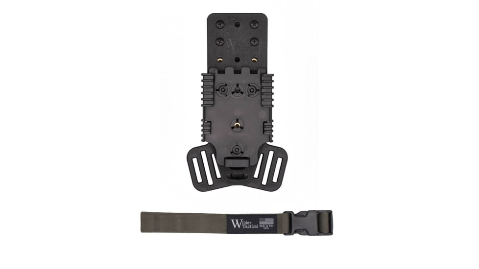 Wilder Tactical Multi Holster Platform w/QLS Receiver / 1in Web Strap, Plastic, Left, Ranger Green, MHPBKQLSRG1PUABMC-LH