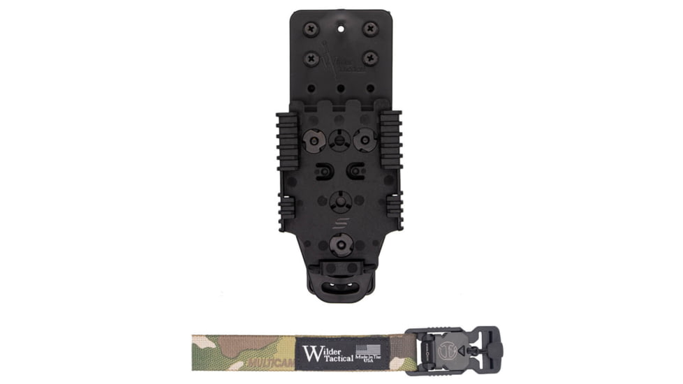 Wilder Tactical Multi Holster Platform w/QLS Receiver / 1in Web Strap, V Buckle, Left, Multicam, MHPBKQLSMC1VUABMC-LH