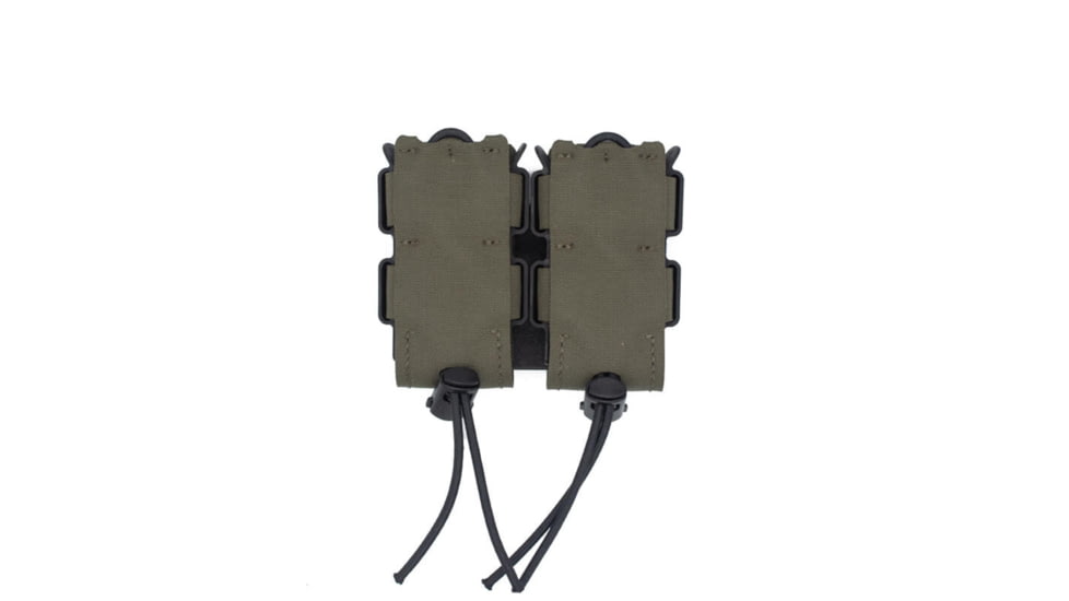 Wilder Tactical Urban Assault Standard Double Pistol Magazine Pouch Belt Mount, Duty UAB Clip, Ranger Green, UASDPRGDBC