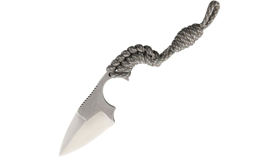 Wildsteer KRILL Solid Blade Urban Camo Fixed Blade Knife, 2in, Stainless Steel, Standard Edge, Satin, Urban Camo, Cord Wrapped Handle WSKR01C