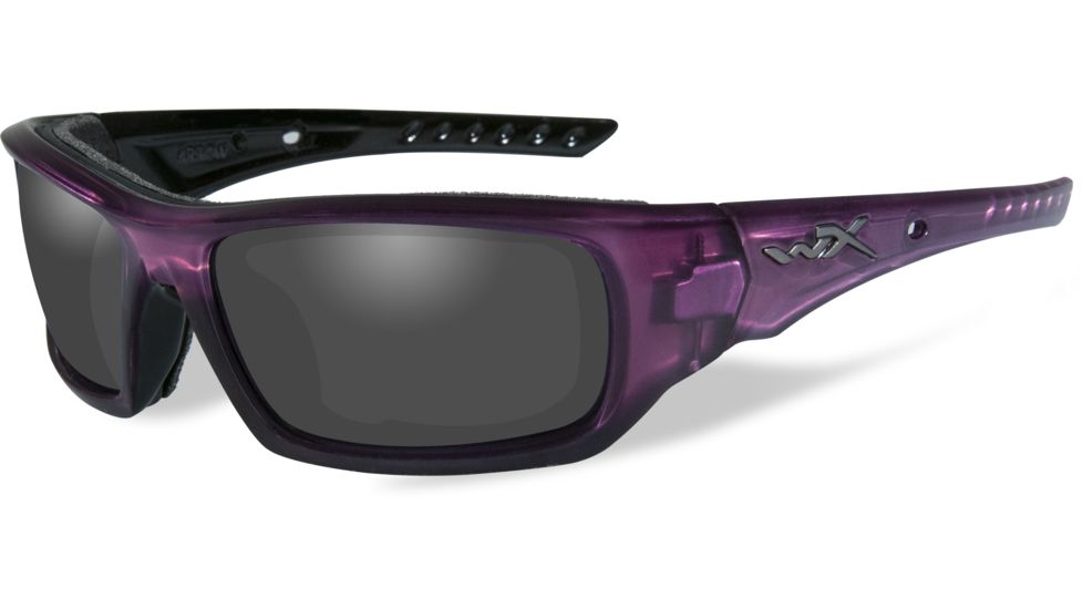Wiley X Arrow Bifocal Prescription Sunglasses, Crystal Plum Frame, CCARR02BI