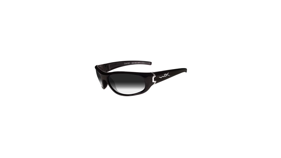 Wiley X Curve Climate Control Sunglasses, LA Light Adjust Smoke Grey Lenses, Black Frame CCCUR05