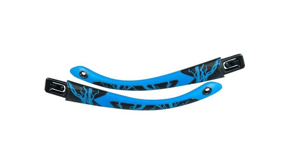 Wiley X Flash Replacement Temples,Matte Black w/Lightning/Electric Blue YFFLA04T