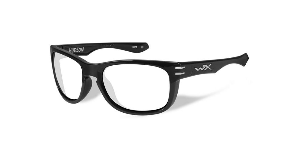Wiley X Hudson Progressive Prescription Sunglasses, Gloss Black Frame, ACHUD03FPR
