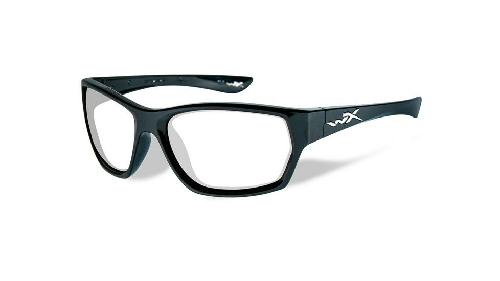 Wiley X Moxy Single Vision Prescription Sunglasses, Gloss Black Frame, SSMOX05FSV