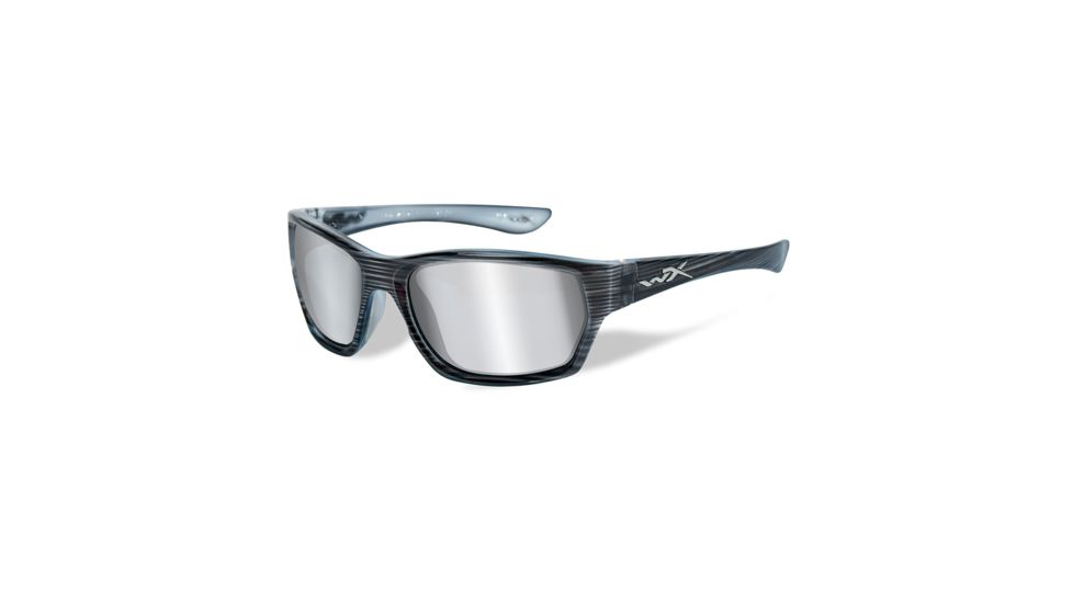 Wiley X Moxy Single Vision Prescription Sunglasses, Black Streak Frame, SSMOX02SV