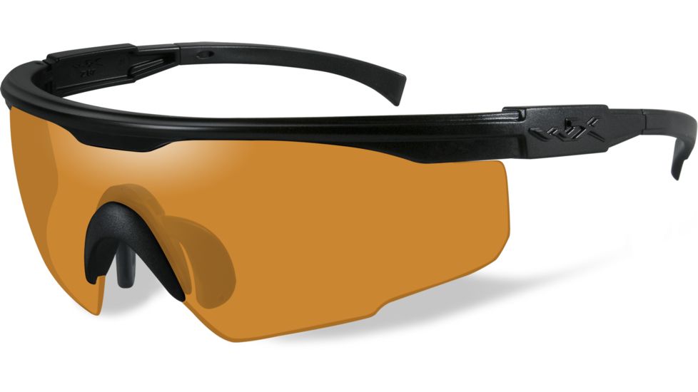 Wiley X PT-1 Sunglasses - Matte Black Frame w/ Light Rust Lens PT-1L