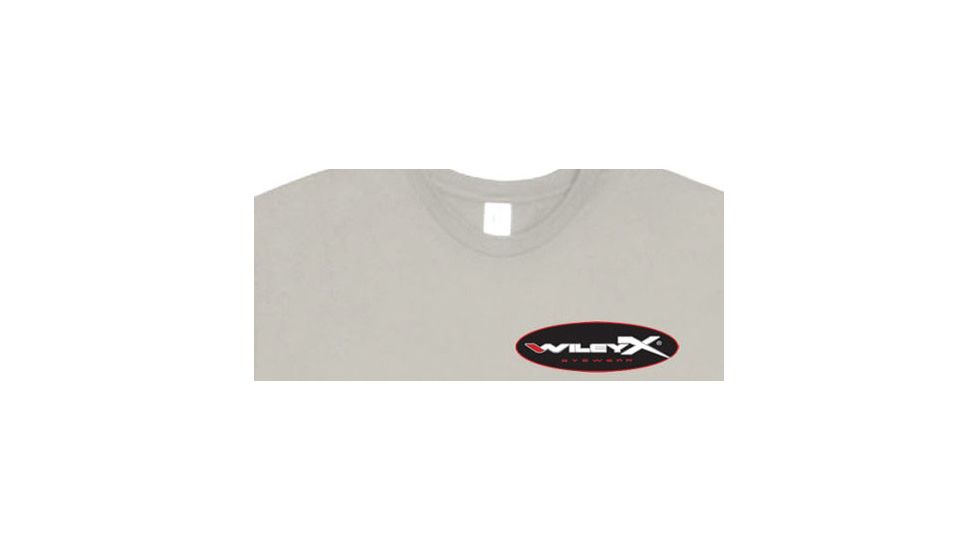Wiley X Skull T-Shirt with Short Sleeve, Grey