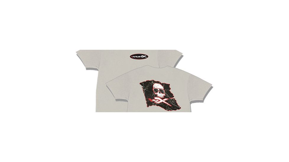 Wiley X Skull T-Shirt with Short Sleeve, Grey