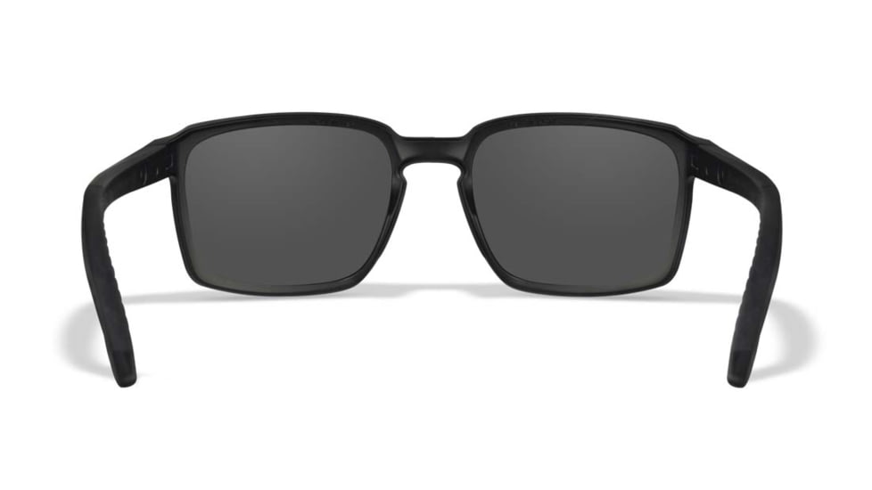 Wiley X WX Alfa Sunglasses, Matte Black Frame, Captivate Polarized Grey Lens, Medium/Large, AC6ALF02