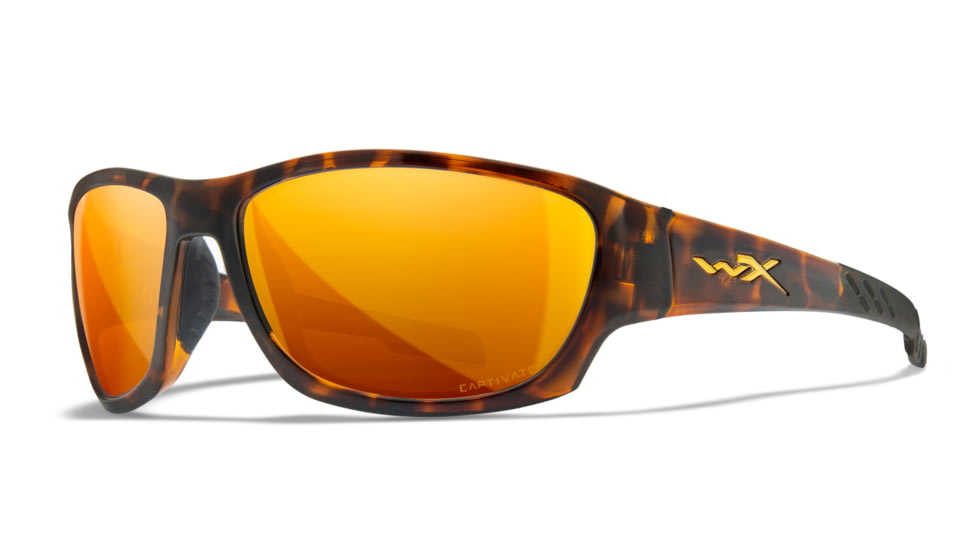 Wiley X WX CLIMB Sunglasses, Captivate Polarized Bronze Mirror Lens/ Gloss Tort, ACCLM04