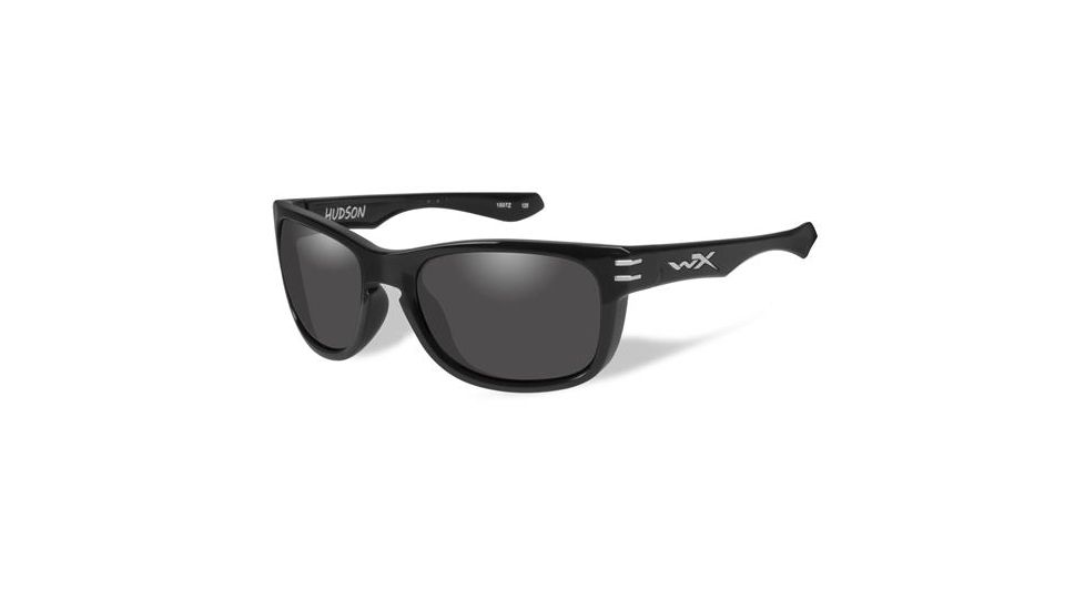 Wiley X WX Hudson Progressive Prescription Sunglasses, Gloss Black Frame, ACHUD03FPR