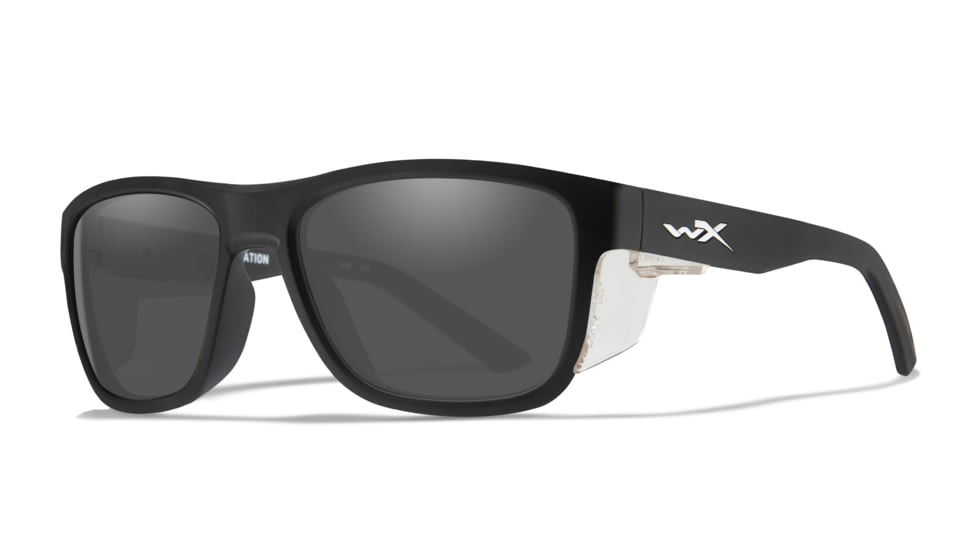 Wiley X WX OVATION Sunglasses, Smoke Grey Lens/ Matte Black Frame, AC6OVN01