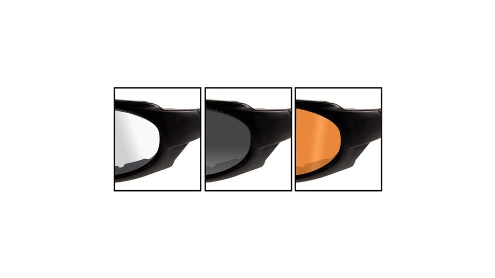 Wiley X Xl-1 Sunglasses - Clear, Smoke Gray, Light Rust Lenses - Close-up 292
