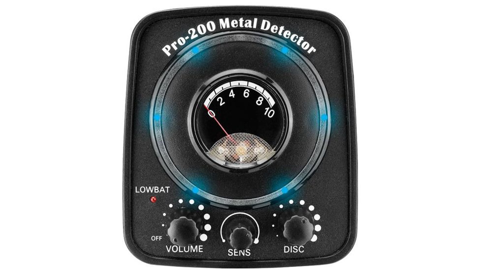 Winbest Pro-200 Metal Detector, Water Resistant Coil, Adjustable Stem Up to 47 in, Black BE12592