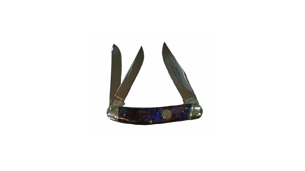Winchester Knives 3 3/4in 3 Blade 30.30 Cartridge Shield Series Three Backspring Whittler Folding Knife w/Celluloid Handle W 18 30049