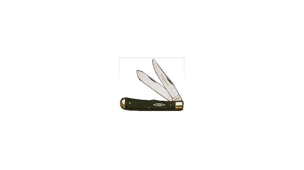 Winchester Knives 3 5/8in, 2 Blade Canoe w/ Black Jigged Delrin Handle W 20 29017